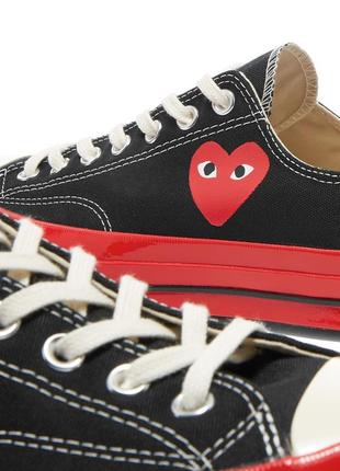 Кеды низкие черные converse x comme des garcons play6 фото