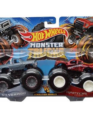 Машинка hot wheels monster truck silverado raptor хот вилс монстер трак