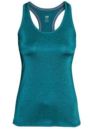 Спортивная майка цвета морской волны h&m