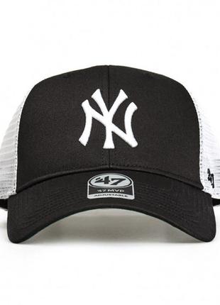 Кепка-тракер 47 brand new york yankees one size black/white b-brans17ctp-bk3 фото