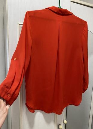 Рубашка женская красная блуза красная классическая6 фото