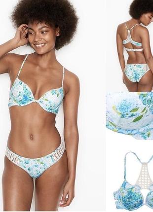 Купальник вікторія сікрет victoria secret push-up bra flower print