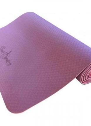 Коврик для фитнеса power system yoga mat premium ps-4060 purple (4060pi-0)1 фото