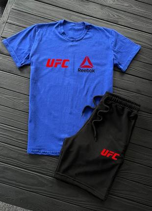 Летящий синий спортивный костюм с принтом reebok ufc летний синий спортивный костюм reebok ufc мешек