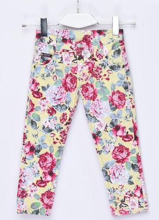Коттоновые брюки с цветочным принтом2 фото