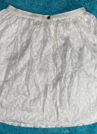 Белая кружевная юбка2 фото