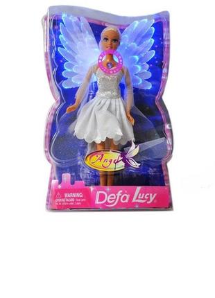 Детская кукла ангел + светящиеся крылья кукла defa 8219