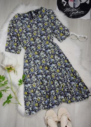 Сукня в квітковий принт плаття ефект деніму