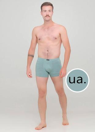 Чоловічі бавовняні труси шорти з принтом ua. смарагдавого кольору chikiss cmh 201/04