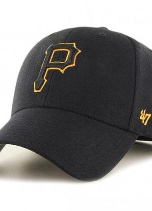 Кепка mvp 47 brand pittsburgh pirates wool one size black gray b-mvp20wbv-bkj