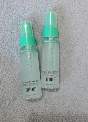 Mine tan cucumber hydrating face & body mist 30 мл — автозасмага у форматі спрею