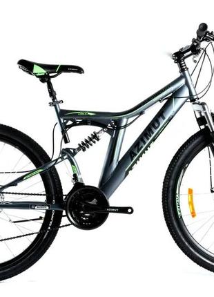 Гірський велосипед azimut blackmount 26 gd 18 рама сіро-зелений