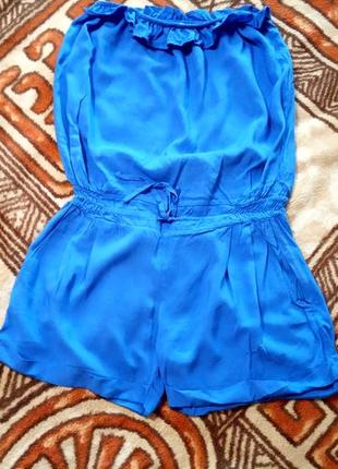 Легкий синій ромпер, комбінезон