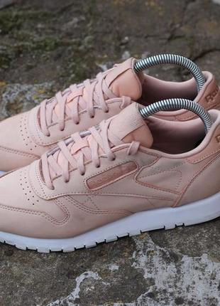 Кросівки reebok classic leather nude оригінал нат нубук2 фото