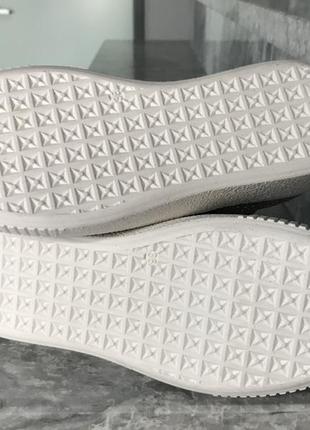Стрейчевые кеды-носки с люрексом серебряные италия6 фото
