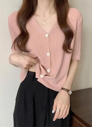 Футболочка топ кофточка в рубчик