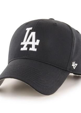 Кепка mvp 47 brand los angeles dodgers raised bas черный, серый уни osfa b-rac12ctp-bka