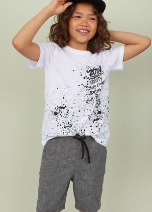 Льняные шорты h&m 134-140р