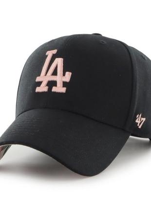 Кепка mvp 47 brand los angeles dodgers coastal fl черный, мультиколор уни osfa b-cflmu12gwp-bk