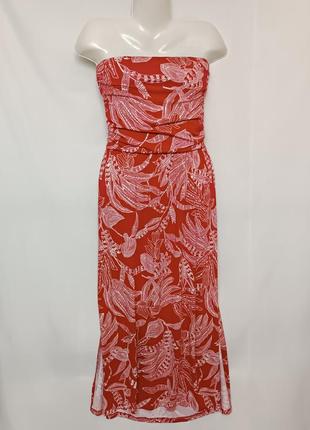 Сарафан, платье длинное без бретелек peacocks 20/48/4xl/3xl9 фото