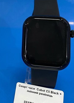 Смарт-годинник cubot c5 black зі змінним ремінцем