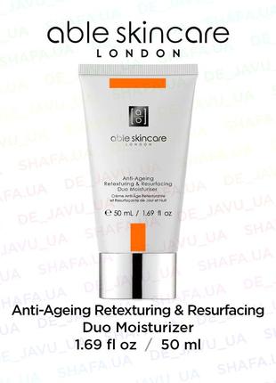 Антивіковий зволожуючий крем able skincare anti-ageing retexturing & resurfacing moisturizer