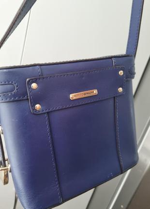 Кожаная сумка rebecca minkoff, сумка коробочка, сумочка через плечо, сумка кроссбоди.6 фото