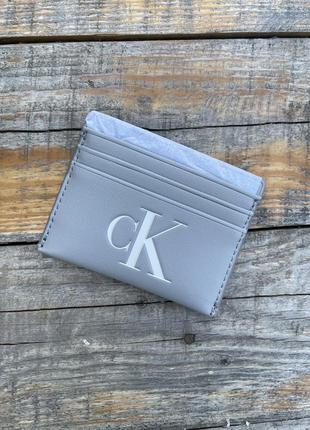 Кредитница calvin klein (ck monogram card case cardholder)с америки6 фото