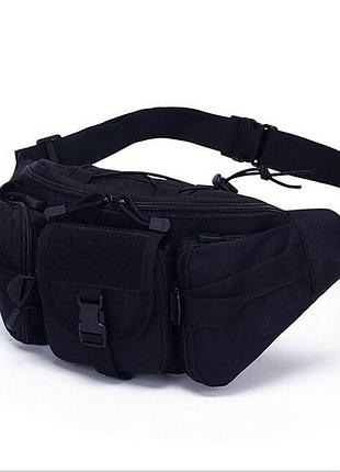 Тактическая нагрудная сумка , мужская сумка поясная cумка бананка мужская 27x15x10 см черная
