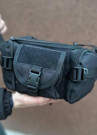 Тактическая нагрудная сумка , мужская сумка поясная cумка бананка мужская 27x15x10 см черная