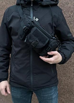Тактическая нагрудная сумка , мужская сумка поясная cумка бананка мужская 27x15x10 см черная