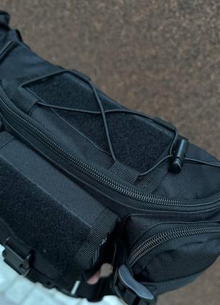 Тактическая нагрудная сумка , мужская сумка поясная cумка бананка мужская 27x15x10 см черная