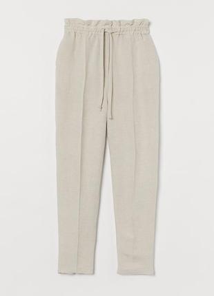 Нові лляні, льняні брюки, брючки, штани h&m, льон
