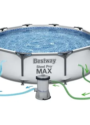 Семейный каркасный басейн bestway, 305х76 см, 4678л., + насос-фильтр