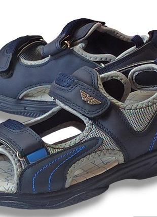 Спортивные открытые босоножки сандалии летняя обувь для мальчика подростка 5212 том м р.32,371 фото