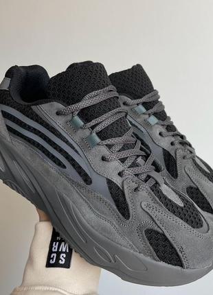 Мужские кроссовки adidas yeezy boost 700 v2 grey black#адидас