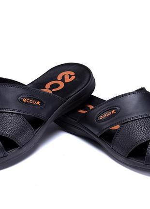 Чоловічі шкіряні літні шльопанці-сланці