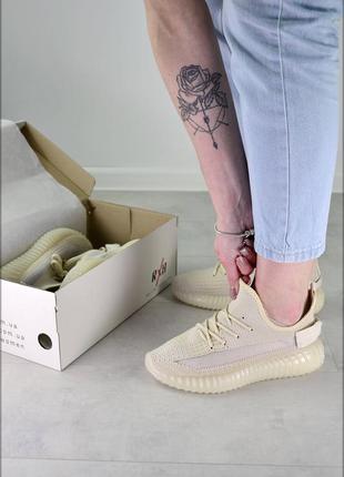 Женские кроссовки yeezy summer beige9 фото