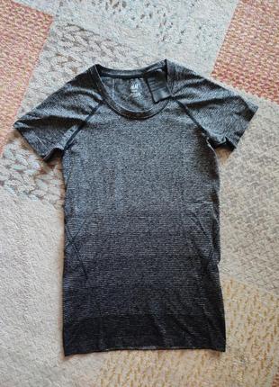 Спортивна футболка безшовна h&m сіра меланжева футболка без швів