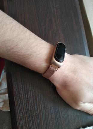 Металлический ремешок для mi band 3/4/5/6/7 металлический ремешок к mi band 3/4/5/6/7 ремешок к мы бенд браслет мы банд ме бэнд ми банд