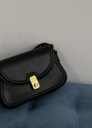Черная женская сумочка из экокожи