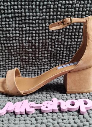 Женские туфли на широком каблуке steve madden оригинал кожа  91000246  40p.4 фото