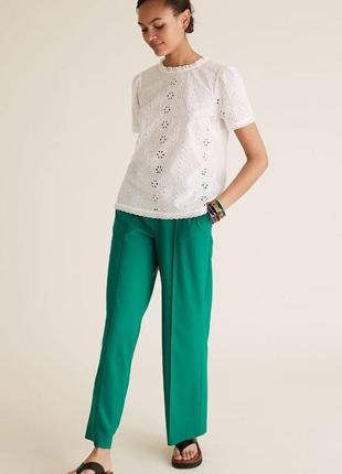 Шикарна блуза/топ/футболка з вишивкою marks & spencer2 фото