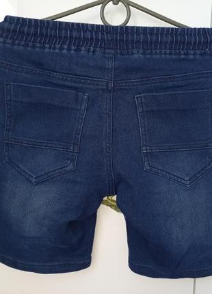 Модные стрейчевые удобные джинсовые шорты синие pepperts для мальчика рост 152 12 лет2 фото