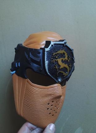 Фирменная маска нинзя золотой дракон4 фото