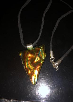 Муранское стекло. подвеска. италия. ушко серебро.