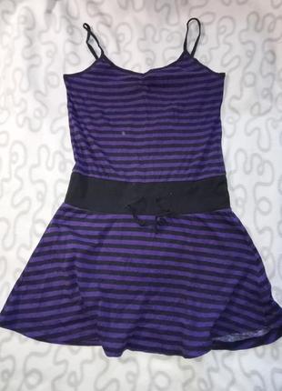 Платье сарафан в полоску
