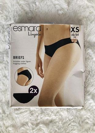 Тонкі безшовні трусики бріфи на літо esmara р.xs