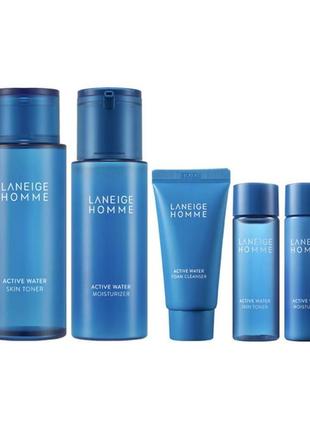 Набір для чоловіків laneige homme active water duo set 5 в 13 фото