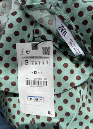 Сукня з льону в горох від zara8 фото